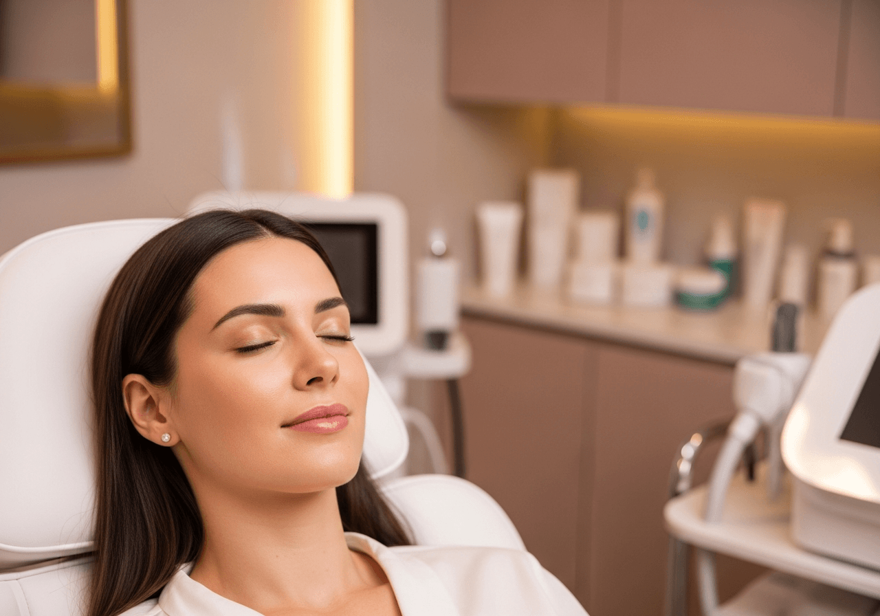 Woman relaxing at Total Body Aesthetic medspa Los Angeles functional Botox treatments