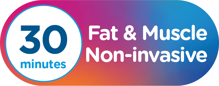 30-minute treatment — fat and muscle, non-invasive