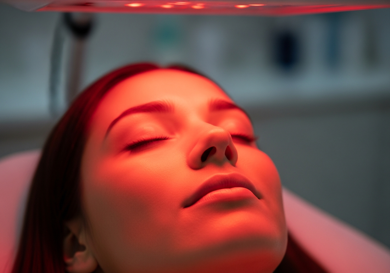 Red light therapy facial treatment near Marina del Rey