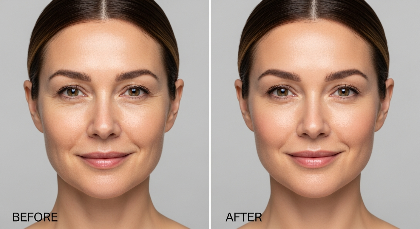Before and after Radiesse filler results at Total Body Aesthetic med spa Los Angeles